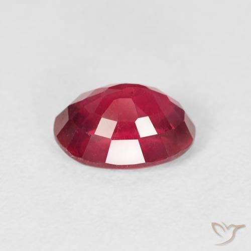 Ruby Gemstone in 8 x 6 mm (calibrated) Size for Sale, Ruby Stone in Jam Red Color