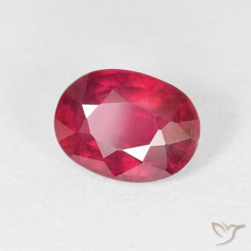 2.05 ct Red Ruby Stone, Natural Ruby in Oval Facet Shape for Sale