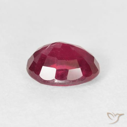 Ruby Gemstone in 8 x 6 mm (calibrated) Size for Sale, Ruby Stone in Deep Crimson Color