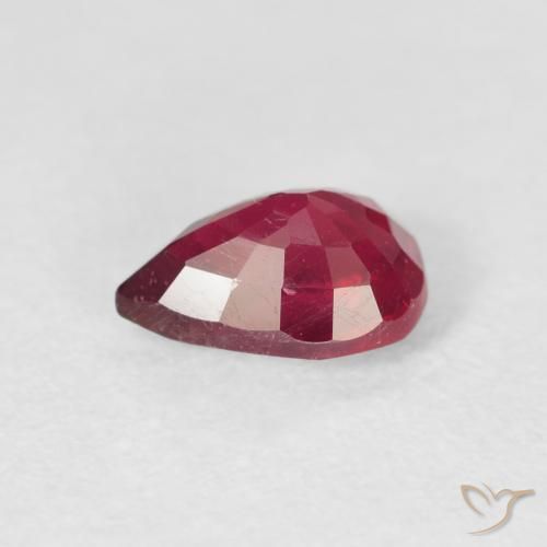 Ruby Gemstone in 8 x 6 mm (calibrated) Size for Sale, Ruby Stone in Medium Red Color