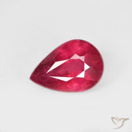 1.21ct Natural Jam Red Ruby, Pear Shape, VS-SI