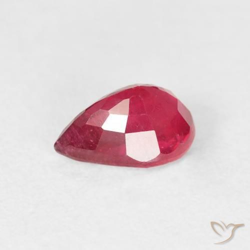 Ruby Gemstone in 7 x 5 mm (calibrated) Size for Sale, Ruby Stone in Jam Red Color