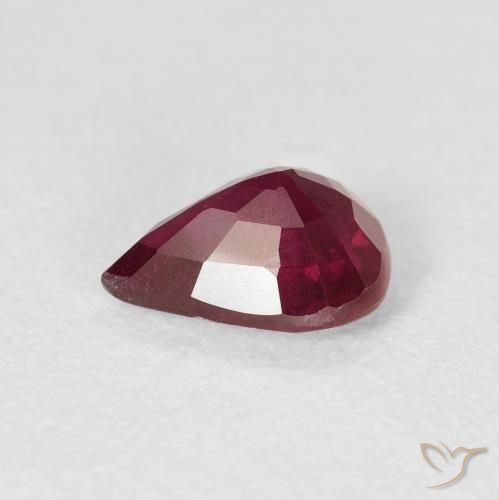 Ruby Gemstone in 8 x 6 mm (calibrated) Size for Sale, Ruby Stone in Deep Red Color