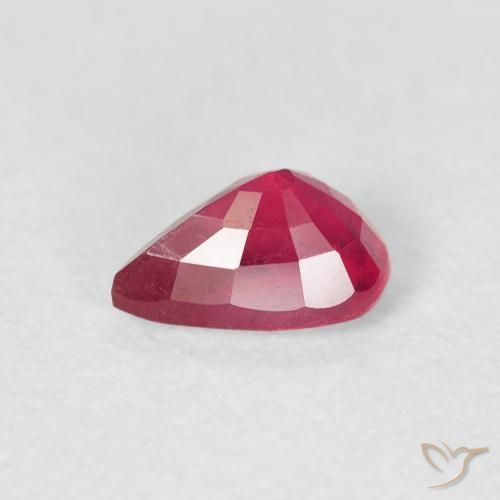 Ruby Gemstone in 6.7 x 4.6 mm Size for Sale, Ruby Stone in Reddish Pink Color