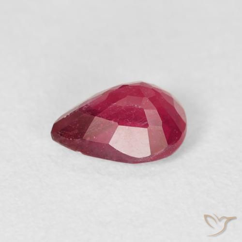 Ruby Gemstone in 7 x 5 mm (calibrated) Size for Sale, Ruby Stone in Jam Red Color