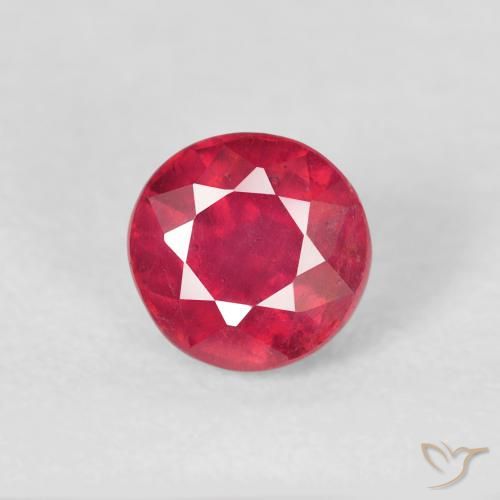 0.96ct Natural Jam Red Ruby, Round, VS