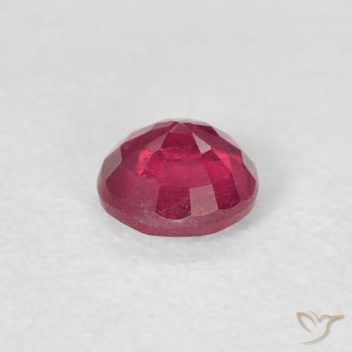 Ruby Gemstone in 5.3 mm Size for Sale, Ruby Stone in Medium Red Color