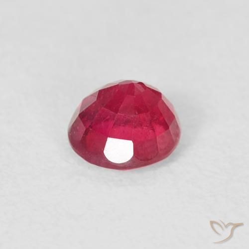 Ruby Gemstone in 5 mm (calibrated) Size for Sale, Ruby Stone in Medium Red Color
