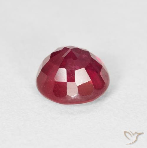 Ruby Gemstone in 7.5 mm (calibrated) Size for Sale, Ruby Stone in Blood Red Color