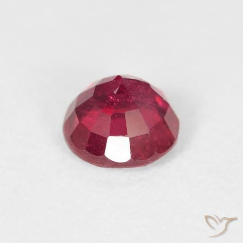 Ruby Gemstone in 5.5 mm (calibrated) Size for Sale, Ruby Stone in Medium Red Color