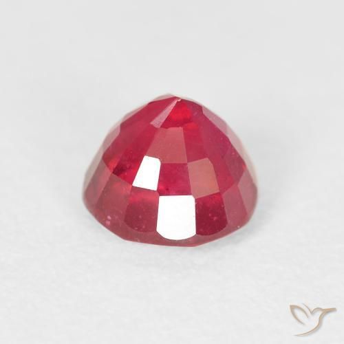 Ruby Gemstone in 6 mm (calibrated) Size for Sale, Ruby Stone in Medium Red Color