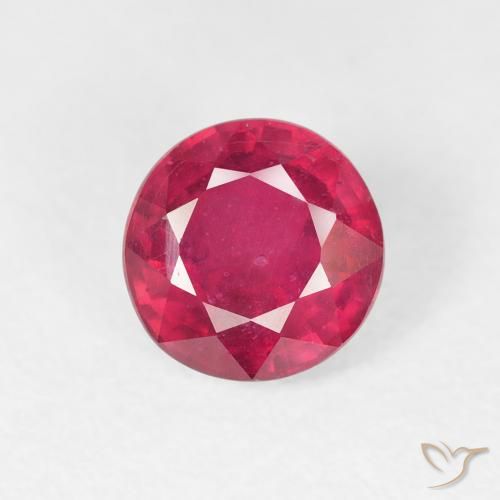 1.44ct Natural Medium Red Ruby, Round, VS