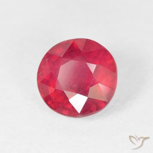 1.50 ct Red Ruby Stone, Natural Ruby in Round Facet Shape for Sale