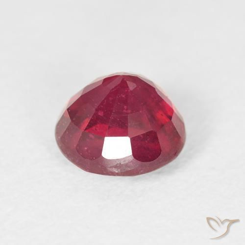 Ruby Gemstone in 6 mm (calibrated) Size for Sale, Ruby Stone in Medium Red Color