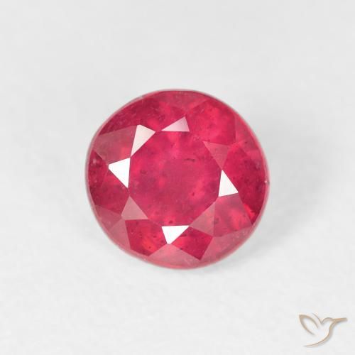 1.26ct Natural Medium Red Ruby, Round, VS
