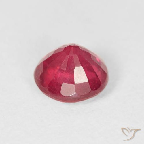 Ruby Gemstone in 6 mm (calibrated) Size for Sale, Ruby Stone in Medium Red Color