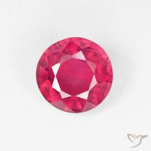 1.06ct Natural Medium Red Ruby, Round, VS