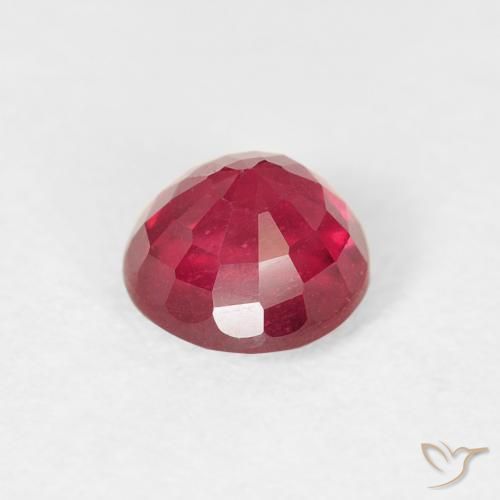 Ruby Gemstone in 5.3 mm Size for Sale, Ruby Stone in Pinkish Red Color