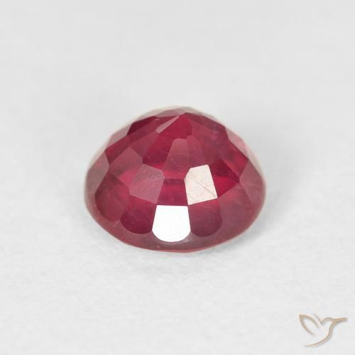 Ruby Gemstone in 6.5 mm (calibrated) Size for Sale, Ruby Stone in Deep Crimson Color