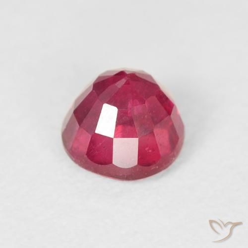 Ruby Gemstone in 5.2 mm Size for Sale, Ruby Stone in Pinkish Red Color