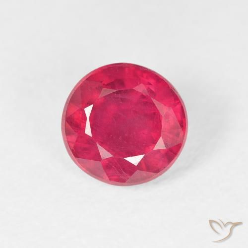 1.34ct Natural Pinkish Red Ruby, Round, VS