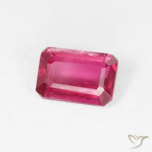 0.77 ct Red Ruby Stone, Natural Ruby in Octagon Step Cut Shape for Sale