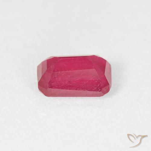 Ruby Gemstone in 6 x 4 mm (calibrated) Size for Sale, Ruby Stone in Medium Red Color