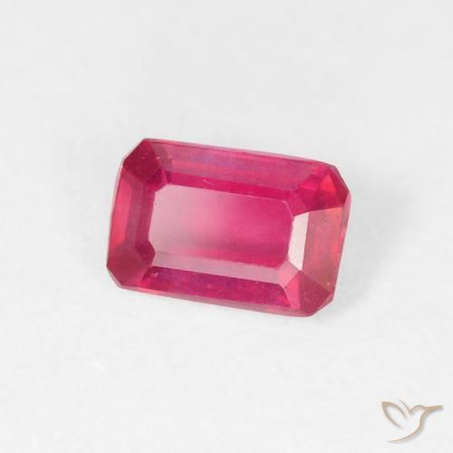 0.77 ct Red Ruby Stone, Natural Ruby in Octagon Step Cut Shape for Sale