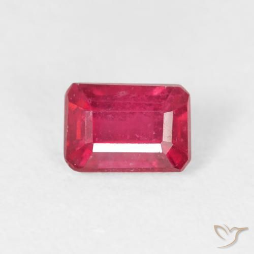 1.05ct Natural Deep Crimson Ruby, Emerald Cut, VS