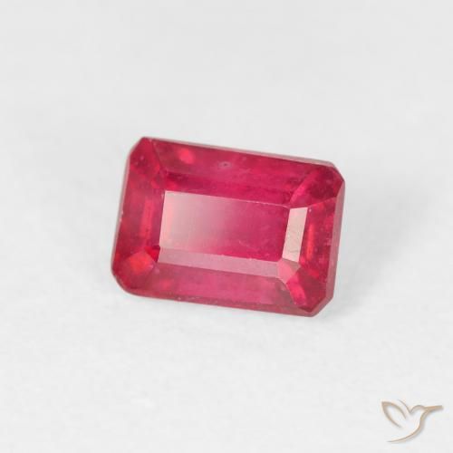 1.05 ct Red Ruby Stone, Natural Ruby in Octagon Step Cut Shape for Sale