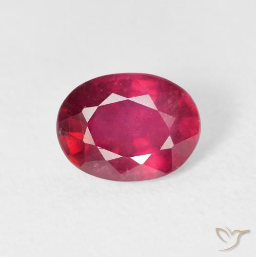 1.86ct Natural Deep Reddish Pink Ruby, Oval, VS