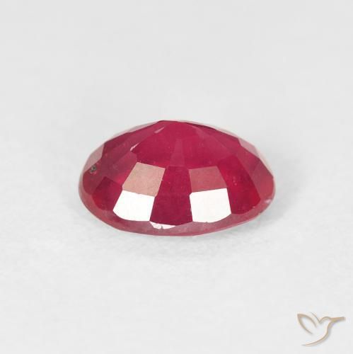Ruby Gemstone in 8 x 6 mm (calibrated) Size for Sale, Ruby Stone in Deep Reddish Pink Color