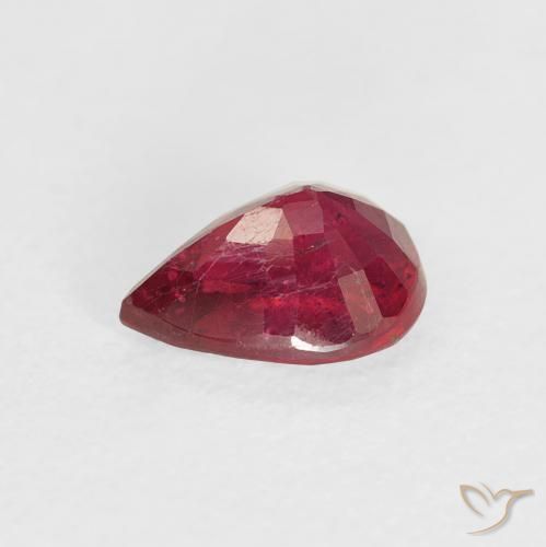 Ruby Gemstone in 8 x 6 mm (calibrated) Size for Sale, Ruby Stone in Pinkish Red Color