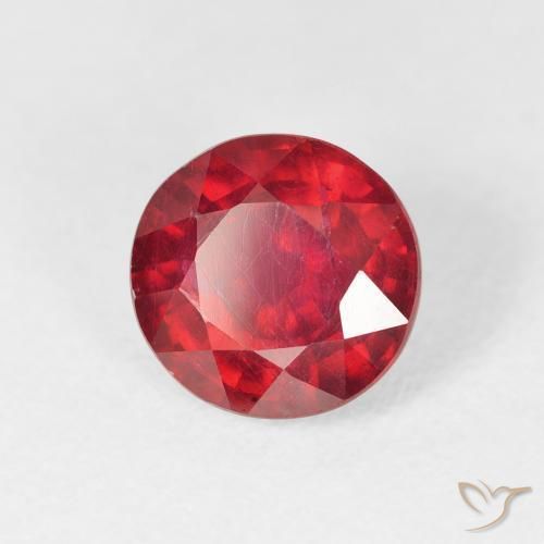 2.92 ct Red Ruby Stone, Natural Ruby in Round Facet Shape for Sale
