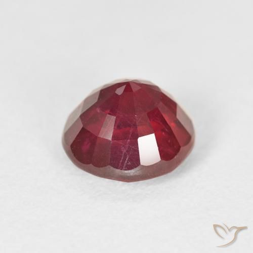 Ruby Gemstone in 8 mm (calibrated) Size for Sale, Ruby Stone in Jam Red Color