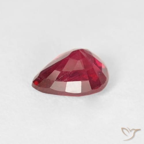 Ruby Gemstone in 8 x 6 mm (calibrated) Size for Sale, Ruby Stone in Medium Red Color