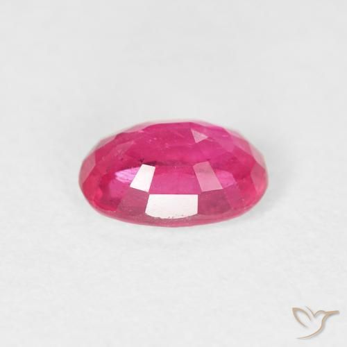 Ruby Gemstone in 7 x 5 mm (calibrated) Size for Sale, Ruby Stone in Pinkish Red Color