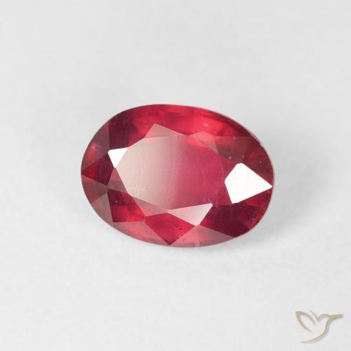 1.88 ct Red Ruby Stone, Natural Ruby in Oval Facet Shape for Sale
