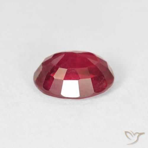 Ruby Gemstone in 8 x 6 mm (calibrated) Size for Sale, Ruby Stone in Deep Crimson Color