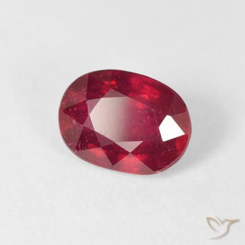 2.19 ct Red Ruby Stone, Natural Ruby in Oval Facet Shape for Sale