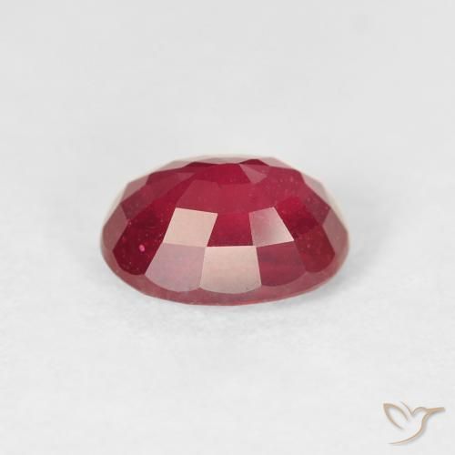 Ruby Gemstone in 8 x 6 mm (calibrated) Size for Sale, Ruby Stone in Jam Red Color
