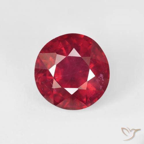 3.50ct Natural Deep Crimson Ruby, Round, VS-SI