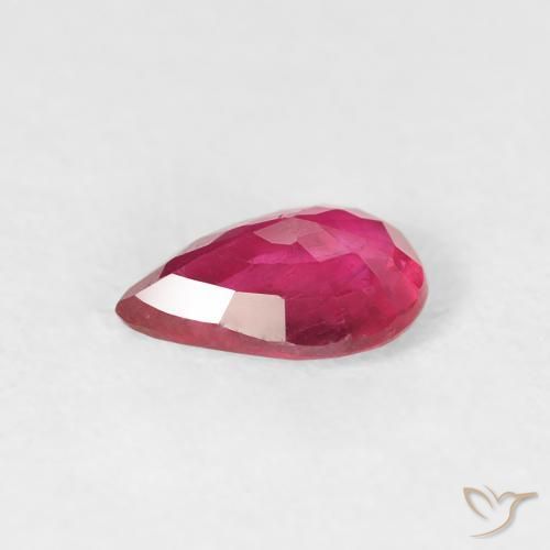 Ruby Gemstone in 7 x 5 mm (calibrated) Size for Sale, Ruby Stone in Pinkish Red Color