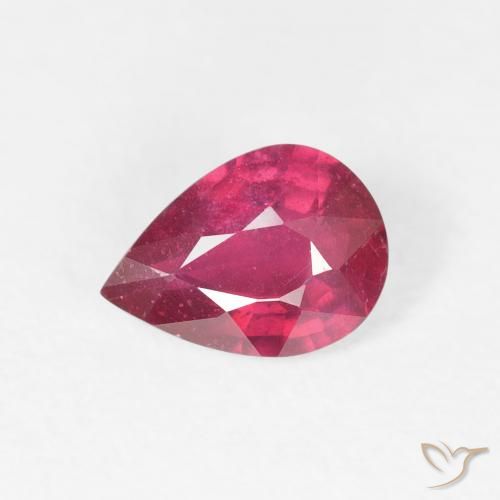 0.93ct Natural Pinkish Red Ruby, Pear Shape, VS-SI