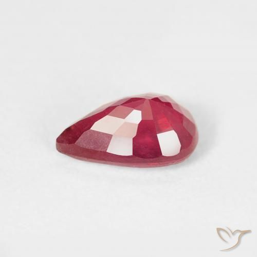 Ruby Gemstone in 7 x 5 mm (calibrated) Size for Sale, Ruby Stone in Pinkish Red Color