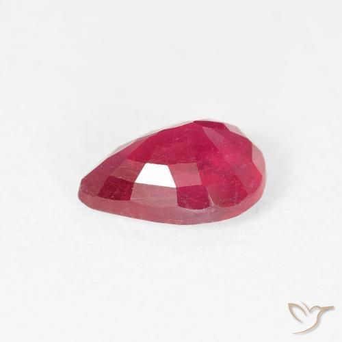 Ruby Gemstone in 7 x 5 mm (calibrated) Size for Sale, Ruby Stone in Pinkish Red Color