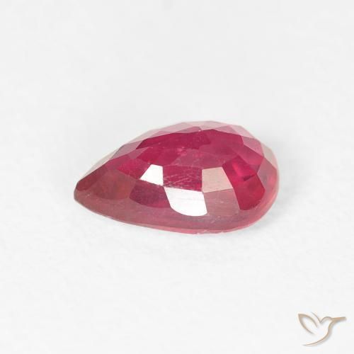 Ruby Gemstone in 7 x 5 mm (calibrated) Size for Sale, Ruby Stone in Deep Reddish Pink Color