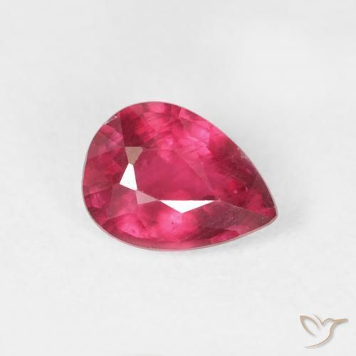 1.04 ct Red Ruby Stone, Natural Ruby in Pear Facet Shape for Sale