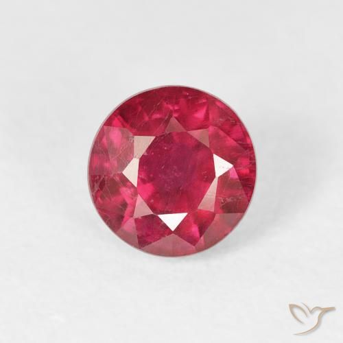 1.45ct Natural Medium Red Ruby, Round, VS-SI