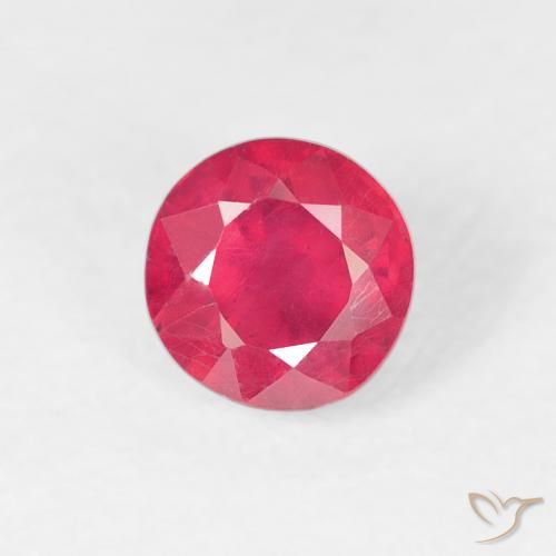 0.84ct Natural Intense Pink Ruby, Round, VS